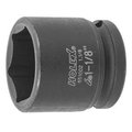 Holex Impact Socket, 1/2 inch Drive, 6 pt, 1.1/8 inch 651002 1.1/8